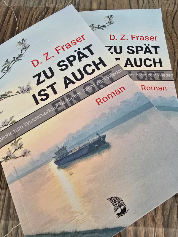 Cover der 2. Auflage "Zu spät ist auch ein Ort"